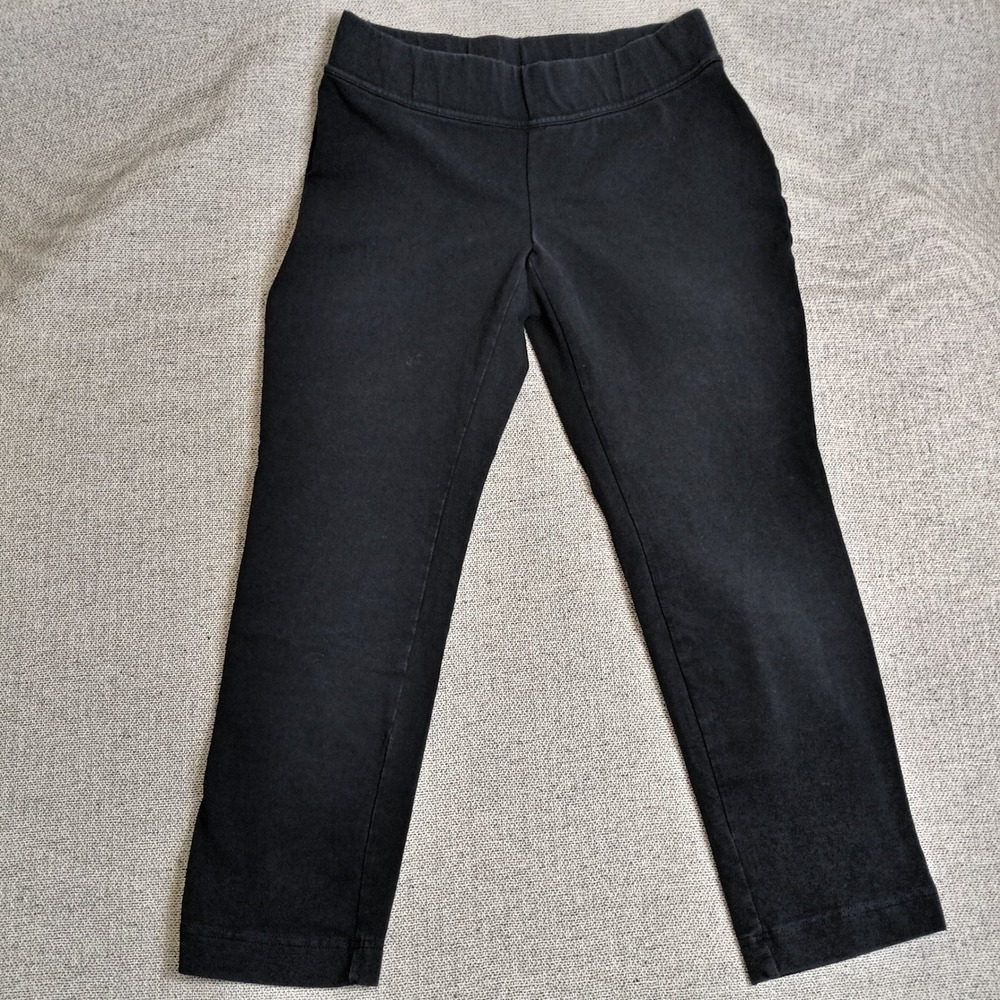 Lands End Starfish Pants Womens M/P Black Excellent Straight Leg Knit Stretch